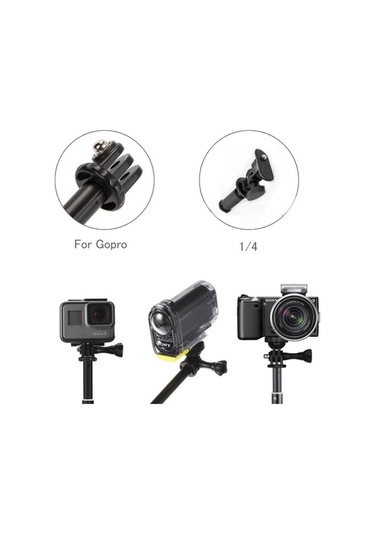 Tongxida Evrensel Alüminyum Selfie Çubuğu, 25-75cm Siyah