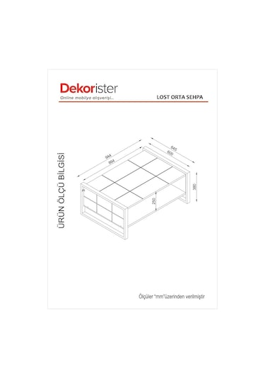 Dekorister Exclusive Lost Metal Orta Sehpa Ceviz
