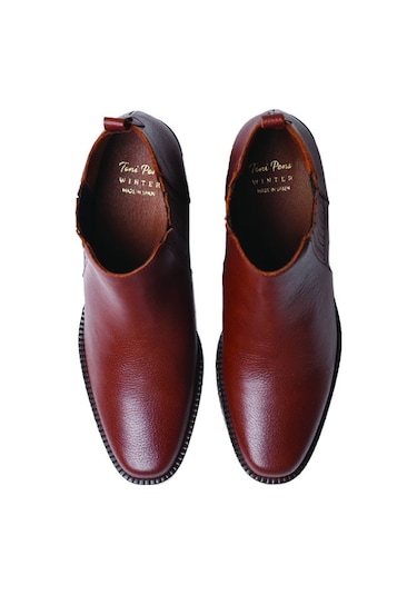 Camel Bot Kadın Utıel Toni Pons Leather Cowboy Ankle Boots Wıth Heel kahverengi