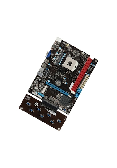 Esonic QS8-BTC Combo Intel Celeron Işlemcili HM65 1600 MHz DDR3 Soket 988 ATX Mining Anakart
