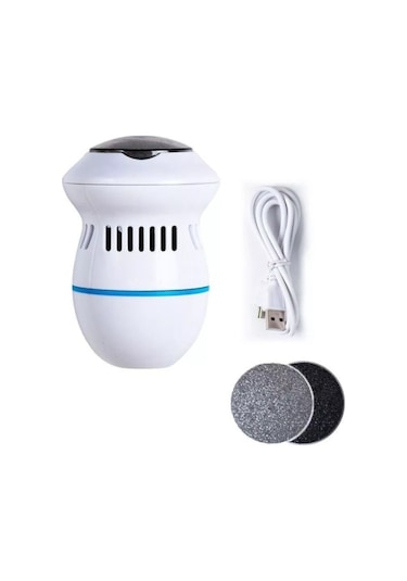 Elektrikli Ayak Öğütücü Ayak Nasır Sökücü 220mah Sert Kuru Çatlak Ölü Cilt İçin Şarj Edilebilir Pedikür Aleti - Beyaz