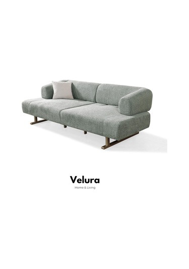 Sahra Üçlü Kanepe & 3'lü Koltuk - Su Yeşili Su Yeşili