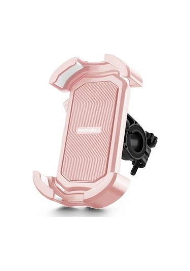 Rockbros Hw-128 Bisiklet E-bisiklet Telefon Montaj Braketi Darbeye Dayanıklı Motosiklet Cep Telefonu Tutucu - Pembe / Gidon Pembe Pembe