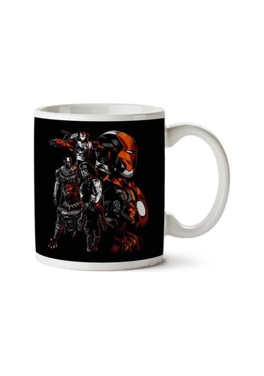 Marvel Captain America Civil War Warriors İki Tarafı Baskılı Kupa Bardak Çok Renkli