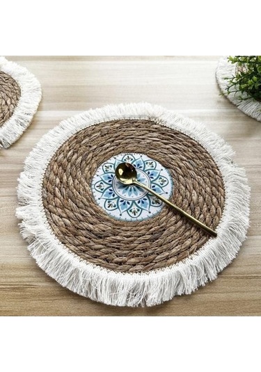 Placemat Yuvarlak Kalınlaşmış Isıya Dayanıklı Masa Koruma Yumuşak Saman Örgülü Boh Yemekler Güveç Tavalar Amerikan Servis 56381326 Diğer Diğer