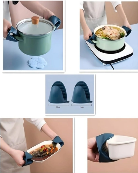 4 Parça Yanma Önleyici Mutfak Seti - Tencere Tabak Tutucu Ve Fırı Diğer