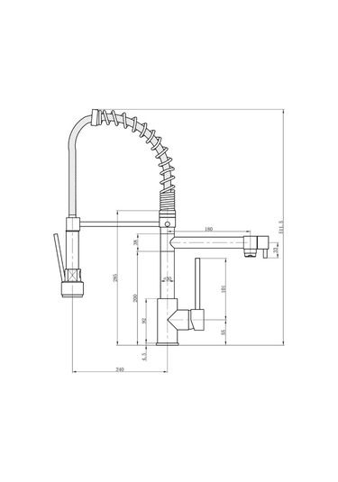 Endüstriyel Mutfak Banyo Batarya Sıcak Soğuk Çift Su Evye Musluk