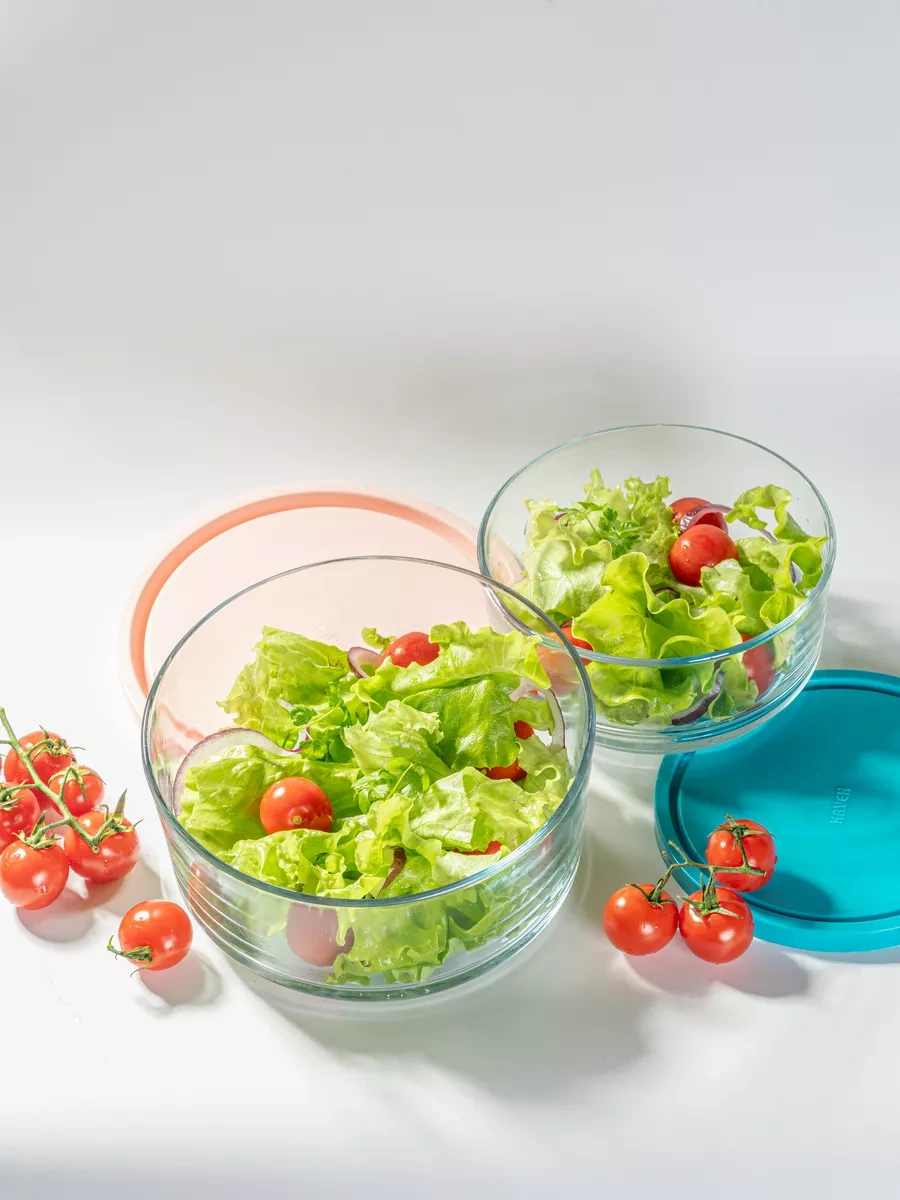 Gift'n'home Cam Kapaklı Salata Kabı 181107618 Beyaz