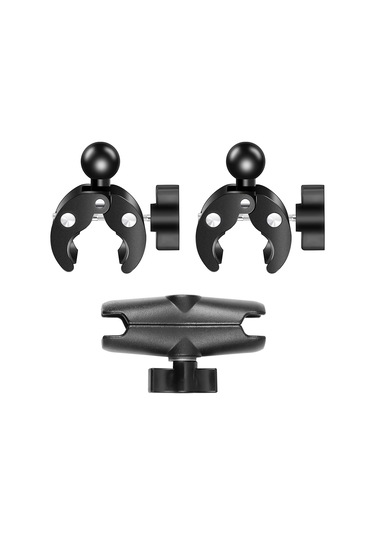 Springsun Puluz Pu849b Esnek Motosiklet Süper Kelepçesi Çift Yengeç Kelepçeleri 360 Dönebilen Spor Kamerası Gidona Sabit Montaj