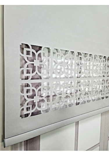 Stor Perde Desenli Lazer Kesim Kalın Kumaşlı Ml105