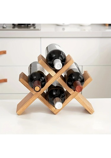 Maxaccess Avrupa Tarzı Ahşap Şarap Rafı: Çoklu Şişe Yuvası, Ev Dekorasyonu İçin