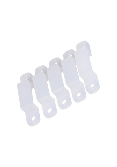 Konesam 12mm Led Işık Şeridi İçin Silikon Kelepçe - 100 Adet Paket, Su Geçirmez Kasa Sabitleyici, Pratik Kurulum