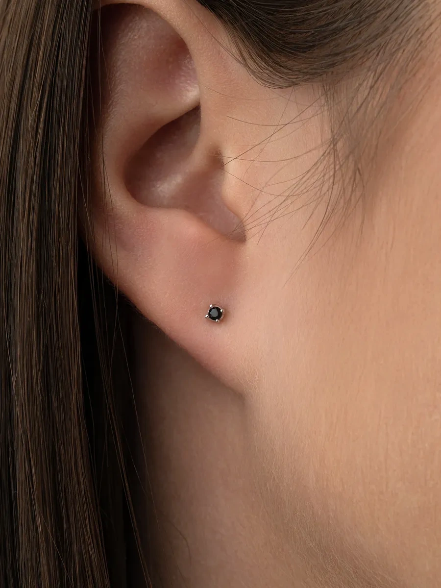 925 Lıght Gümüş Küpe Küpüşler 197808241 Siyah