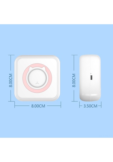 Yunboo Bluetooth İle Bağlanabilir Mini Isı Yazıcı - 58mm 203 Dpı, Kartuşsuz Siyah-beyaz Yazdırma, Not/resim/metin, 1000mah Pil + 11 Adet Kağıt, Siyah