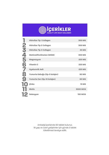 Quality Life Multi Collagen 90 Tablet