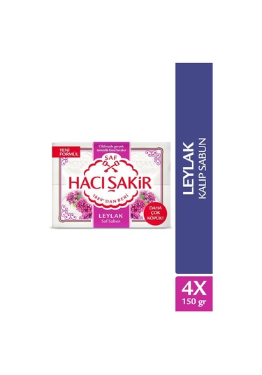 Hacı Şakir Leylak Saf Kalıp Sabun 4 x 150 G