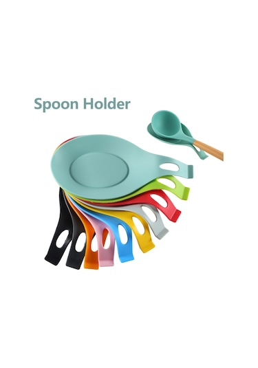 Teltree Mutfak Isı Yalıtımı Konseptli Silikon Kaşık Tutucu - Temizliği Kolay Mavi Mutfak Aleti