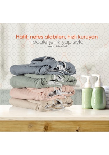 Gezenbebe Hero Müslin Ve Havlu Bebek Çocuk Pançosu
