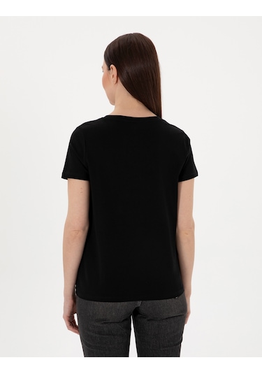 Pierre Cardin Kadın Siyah Tişört 50305749-vr046 Siyah