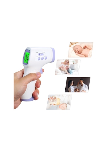 Kangvka Jxd-001 Mor Dokunmadan Isı Ölçer: Vücut Ve Nesne Sıcaklığı, 1 Saniye Hızlı Ölçüm, Lcd Geri Aydınlatma, Vücut/nesne Modu Pil Dahil Değil