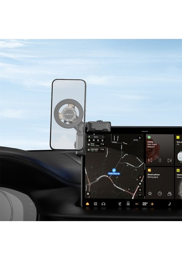 Tongxida Acefast D43 Araç Pano Ekranı, Manyetik Telefon Tutucu, Ayarlanabilir Kol Standı, Siyah Siyah