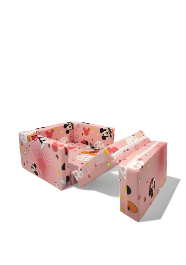 Katlanır Yer Yatağı - Çocuk Koltuğu - Bebek Yatağı 0-5 Yaş Yavruağzı Fare Figürlü