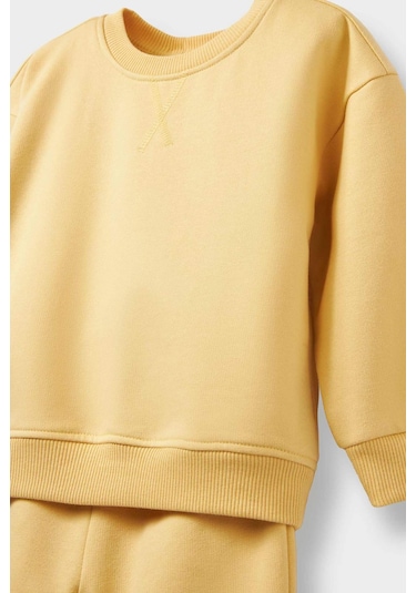 Defacto Kız Bebek 2li Takım İçi Yumuşak Tüylü Sweatshirt Eşofman Altı E8360a525auyl495 Sari Defacto Kız Bebek 2li Takım İçi Yumuşak Tüylü Sweatshirt Eşofman Altı E8360a525auyl495 Sari