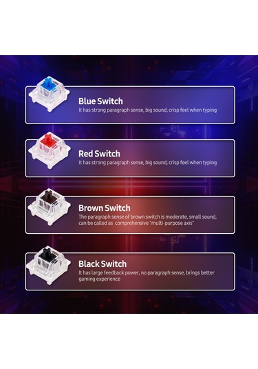 Springsun Outmu Mekanik Klavye Anahtarı - 30 Adet Kırmızı Switch Değiştirilebilir