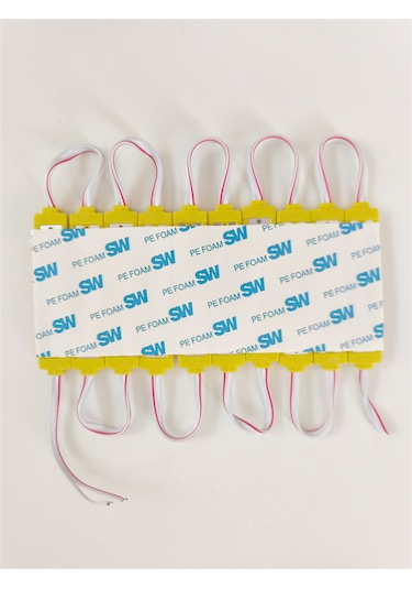 Parmak Led Lamba Amber Turuncu 3 Led 140 Lümen 12 Volt 10,lu