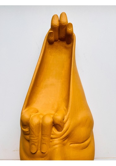 Soyut 3d Yüz Heykeli Modern Duvar Sanatı El Yapımı Dekoratif Mask 48x18 Cm Heykel Duvar Dekoru