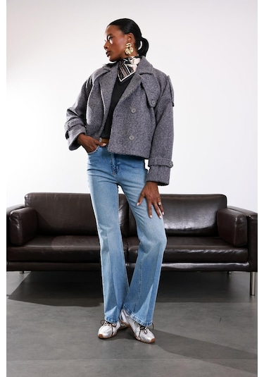 Antrasit Astarlı Kaşe Ceket 286 Antrasit