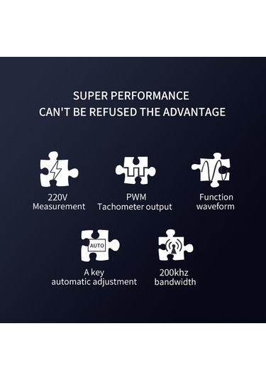 Mufunye Taşınabilir Osiloskop - 500khz Analog Bant Genişliği, 2.5mhz Örnekleme Hızı, 17 Dalga Formu Ölçümü