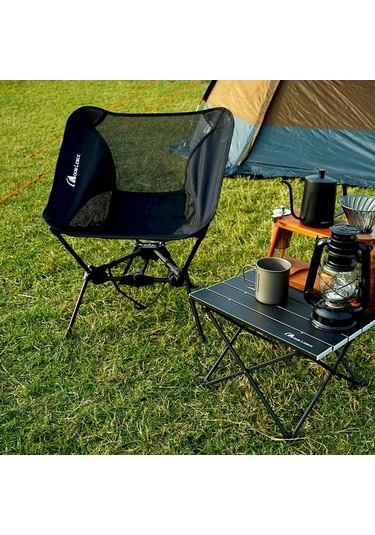 Dashanshop Haki Ultrahafif 4 Nesil Moon Lence Kamp Sandalyesi Kompakt Katlanabilir Aluminyum Cerceve Oxford Kumaş Yuruyus Daginlik Plaj Haki