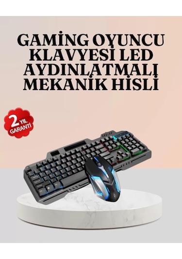 Rgb Aydınlatmalı Klavye Mouse Mekanik Hissiyat, Maksimum 90165002