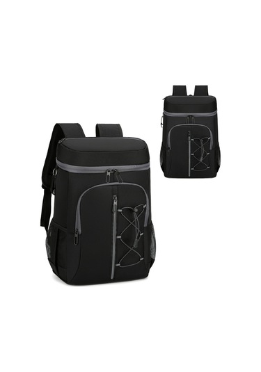 Yalıtımlı Soğutucu Sırt Çantası Rahat Yumuşak Soğutucu Y29144b Siyah