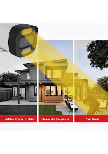 8 Kameralı 1tb Hdd Güvenlik Kamera Seti 5mp 1080p Full Hd Tam Renkli Gece Görüş Dvr Kayıt Cihazlı Tak Çalıştır Sistem