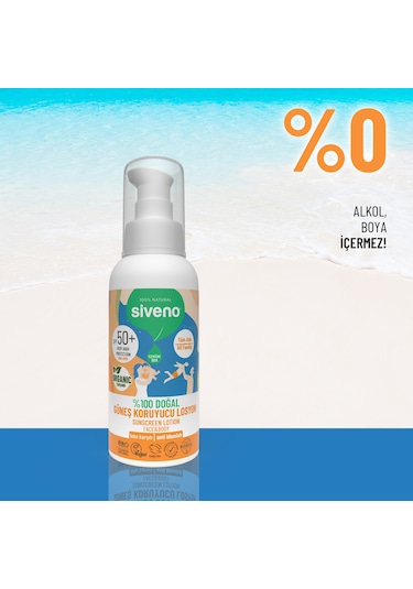 Siveno Doğal 100 ml 50 Faktör Çocuk Güneş Losyonu