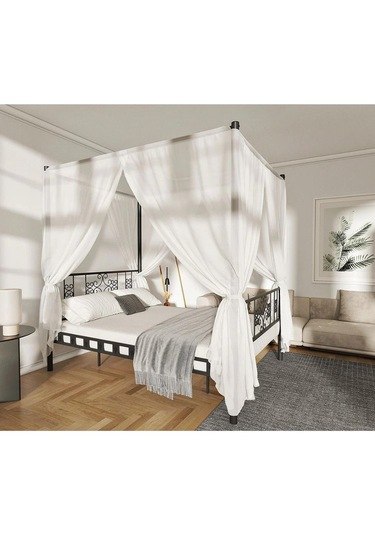 Reyo Stella Sultan Başlıklı Tek Kişilik Ferforje Metal Karyola C