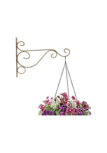 Bronz Metal Demir Duvar Askı Aparatı Sanat Bitki Tutucu Askı Kancası Ev Bahçe Dekor L