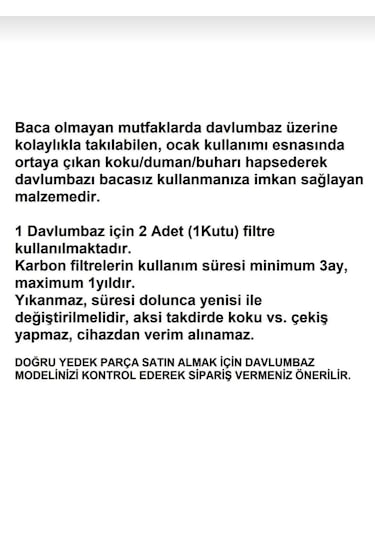 Arçelik Uyumlu Ade 607-2b Karbon Filtre 165732003-robin Ade607-2b