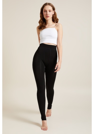 Giens Kadın Siyah Içi Peluşlu Termal Içlik Taytsiyahstandart Siyah