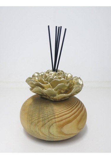 Missi Masif Ahşap Gold Taşlı Dark Amber Oda Kokusu