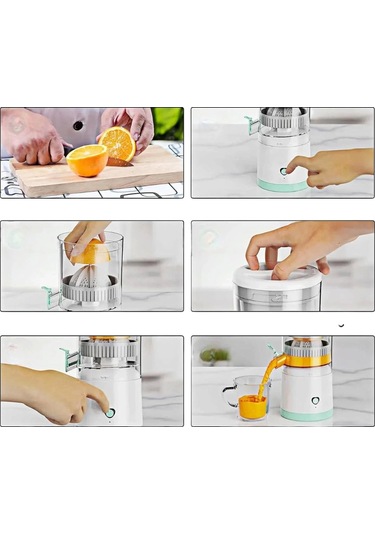 Katı Meyve Sıkacağı Taşınabilir Usb Şarjlı Pratik Paslanmaz Çelik Bıçaklı Çok Renkli