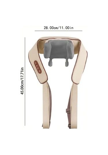 Elektrikli Boyun Ve Sırt Masaj Aleti Kablosuz Boyun Ve Omuz Yoğurma Masaj Yastığı Beyaz