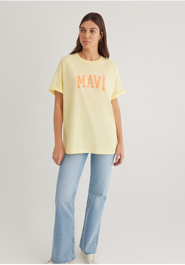 Mavi - Mavi Logo Baskılı Sarı Tişört 1600843-71315 Sarı