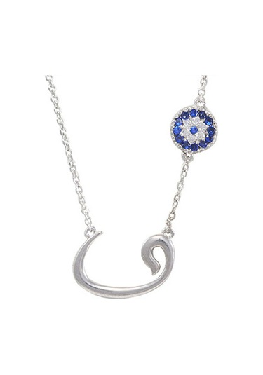 Gözlü Gümüş Vav Kolye G177Kl Altınsepeti