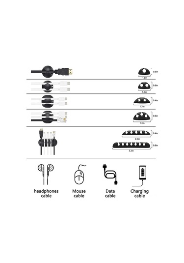 Teltree Kablo Yönetimi Seti 173 Parça - Otomatik Yapışkan Kablo Klipsi, Kablo Bağlayıcı, Duvar Kablo Sabitleyici Ve Sabitleme Bağlayıcıları