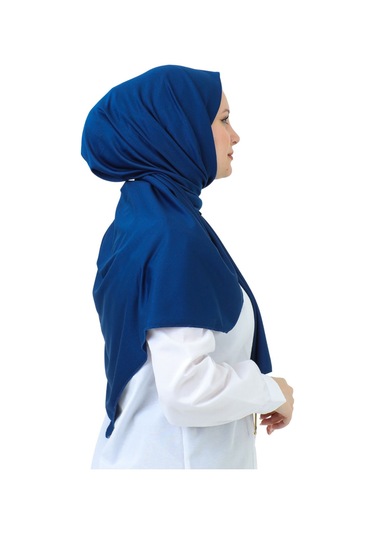 Şal Zarif Başörtüsü Eşarp Tesettür Giyim Uzun Abiyelik Lacivert