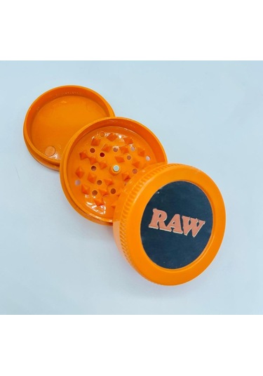 Raw Marka 3parça Turuncu Tütünöğütücü Parçalayıcı Grinder//53mm