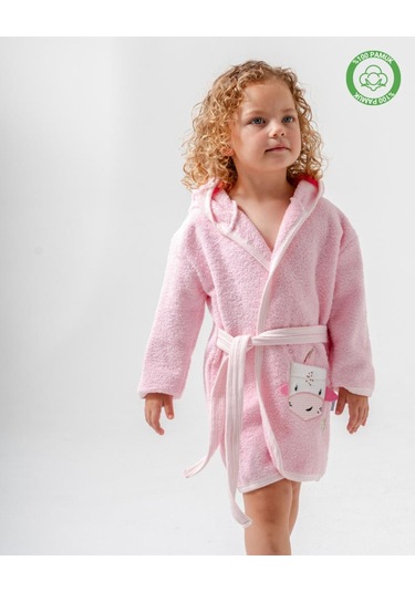 Balinalı Bornoz Pembe - Pembe